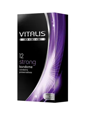 Extra bezpečné a zosilnené kondómy - Vitalis Premium Strong kondómy 12 ks - sr100000066213