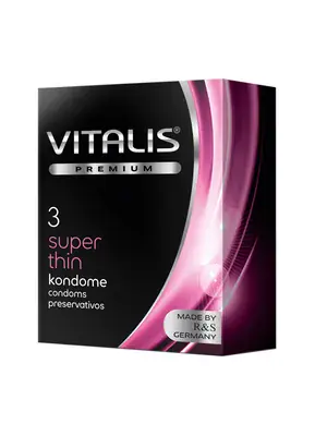 Ultra jemné a tenké kondómy - Vitalis Premium Super thin kondómy 3 ks - sr100000066214