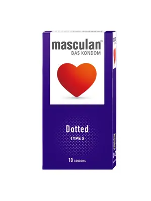Kondómy vrúbkované a s výstupkami - Masculan Dotted type 2 kondómy 10 ks - sr100000017503