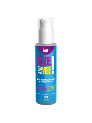 Lubrikačné gély s príchuťou alebo vôňou - intt Slide and vibe! Lubrikační gel s vibračními účinky 35 ml - WB0008