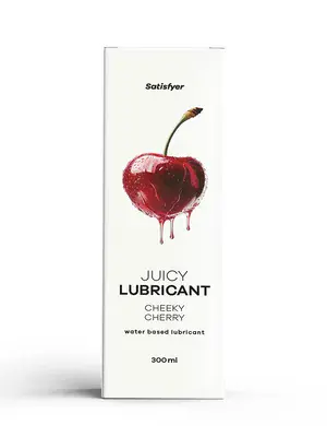 Lubrikačné gély s príchuťou alebo vôňou - Satisfyer Juicy lubrikačný gél Cheeky Cherry 300 ml - sat4082998