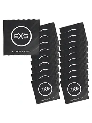 Akčné a darčekové sady kondómov - EXS Sada kondómov Black Latex 20 ks - bal-EXSkondomy-black-002