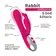Rotačné a rabbit vibrátory - Romant Rabbit silikónový vibrátor ružový - RMT067CPI