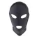 Masky, kukly a pásky cez oči - BASIC X maska na tvár s otvormi na oči a ústa čierna - BSC00164