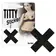 Erotické kostýmy - Titty Sticker Ozdoby na bradavky krížiky - čierne - 7731580000