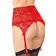 Erotické podväzky - Wanita Gloria podväzkový pás a tanga nohavičky červené - wanP5159-2P-XL - XL