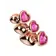 Análne šperky - Gleaming Love Set análnych kolíkov rosegold ružové srdce 3ks - dc21792