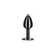 Análne šperky - Taboom Análny kolík s kamienkom S - čierny - s17116