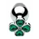 Análne šperky - Lucky Clover Gem Análny kolík štvorlístok - shmAG185-MEDIUM