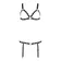 Erotické komplety - Bad Kitty Harness podprsenka a podväzky - 24922101101