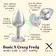 Nevibračné análne kolíky - BASIC X Crazy Fredy kovový análny kolík s LED svetlami - BSC00403