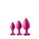 Nevibračné análne kolíky - FLIRTS Set análnych kolíkov so srdiečkom - ružový - dc21883