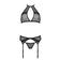 Erotické komplety - Passion Satara set - čierny - 5908305963806 - L/XL