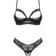 Erotické komplety - Obsessive Serafia set - čierny - D-236336 - XL/XXL