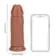 Dildá a vibrátory XXL - RealRock Extra Thick dildo 20,3 cm - tmavšia telová - REA172TAN