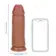 Dildá a vibrátory XXL - RealRock Extra Thick dildo 23 cm - tmavší tělová - REA173TAN