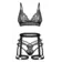 Erotické komplety - Obsessive Blomentis 3dielny set - čierny - 22154461121 - M/L