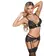 Erotické komplety - Abierta Fina 2-dielna súprava s retiazkami - čierna - 22144311041 - L
