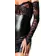 Erotické šaty - NOIR minišaty s návlekmi na ruky - čierne - 27190371051 - XL