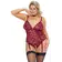 Erotické body a korzety - Cottelli Curves body - vínové: XL - 26445843061 - 2XL