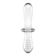 Obojstranné dildá, dvojité - Satisfyer Double Crystal obojstranné sklenené dildo - transparentné - sat4045665