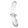 Obojstranné dildá, dvojité - Satisfyer Double Crystal obojstranné sklenené dildo - transparentné - sat4045665