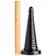 Dildá a vibrátory XXL - Giant Ribbed análne dildo - čierne - shmAF608