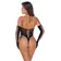 Erotické body a korzety - Fantasy by Cottelli Body a rukavice - čierne - 26446901101