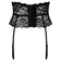 Erotické podväzky - Cottelli Lingerie Čipkový podväzkový pás - čierny - 23403481041 - L