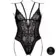 Erotické body a korzety - Le Désir Plus Size Body - čierne - shmAMR006BLKOSX