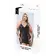 Erotické košieľky - BACI Queen size Wetlook mini šaty - čierne - BAC3244Q
