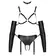 Erotické komplety - Bad Kitty Set s návlekmi na ruky- čierny - 24805571041 - L