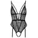 Erotické body a korzety - Cottelli Lingerie Body s podväzkami - čierne - 26433241041 - L