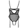 Erotické body a korzety - Cottelli Lingerie Body s podväzkami - čierne - 26433241041 - L