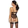 Erotické body a korzety - Cottelli Lingerie Body s podväzkami - čierne - 26433241041 - L