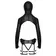 Erotické komplety - Bad Kitty Bondage set s maskou na hlavu - čierny - 24805301041 - L