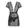 Erotické košieľky - Obsessive Alluria peignoir - čierny - 27605501131 - L/XL