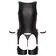 Erotické komplety - Cottelli Bondage Set body a tangá - čierne - 26331831021 - S