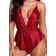 Erotické body a korzety - Passion SENSIE body Burgundy - 5908305975069 - L