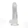 Realistické vibrátory - RealRock LED svietiace vibračné dildo so semeníkmi 18 cm - shmREA205TRA