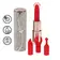 Vibrátory na klitoris - Loveline Sparkle Lipstick minivibrátor se 4 nástavci Iridescent - shmLOVU099IRI