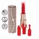 Mini vibrátory - Loveline Tiffany Lipstick minivibrátor se 4 nástavci Pink - shmLOVU096PNK