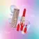 Mini vibrátory - Loveline Tiffany Lipstick minivibrátor se 4 nástavci Pink - shmLOVU096PNK